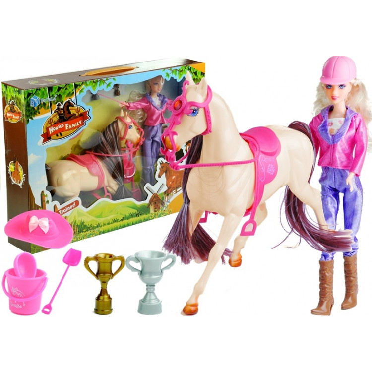 Dievčenský set - bábika + koník